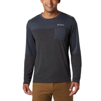 Columbia Sweater Heren, Outdoor Elements Long Sleeve Blauw DonkerGrijs, 32ZJEQHUI